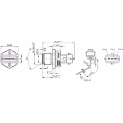 Sensore, pressione carburante BOSCH 0 281 002 930 - Vista aggiuntiva 7