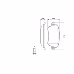 Set di pastiglie freno BOSCH 0 986 494 126, posteriore - Vista aggiuntiva 8