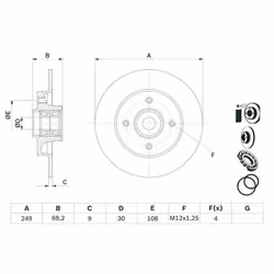Disco freno BOSCH 0 986 479 275 posteriore, pieno, 1 Pezzo - Vista aggiuntiva 7
