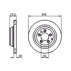 Disco freno BOSCH 0 986 479 259 posteriore, ventilato, altamente carbonizzato, 1 Pezzo - Vista aggiuntiva 7