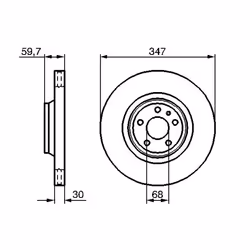 Disco freno BOSCH 0 986 479 260 anteriore, ventilato, altamente carbonizzato, 1 Pezzo - Vista aggiuntiva 6
