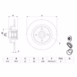 Disco freno BOSCH 0 986 479 277 posteriore, pieno, 1 Pezzo - Vista aggiuntiva 7
