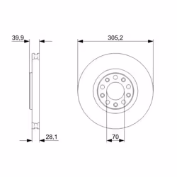 Disco freno BOSCH 0 986 479 293 anteriore, ventilato, 1 Pezzo - Vista aggiuntiva 7