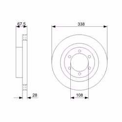 Disco freno BOSCH 0 986 479 304 anteriore, ventilato, 1 Pezzo - Vista aggiuntiva 7