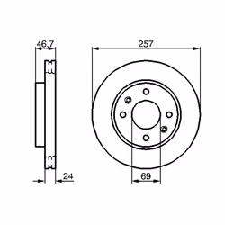 Disco freno BOSCH 0 986 479 207 anteriore, ventilato, 1 Pezzo - Vista aggiuntiva 7