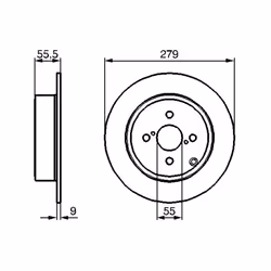Disco freno BOSCH 0 986 479 149 posteriore, pieno, 1 Pezzo - Vista aggiuntiva 7