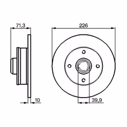 Disco freno BOSCH 0 986 478 331 posteriore, pieno, 1 Pezzo - Vista aggiuntiva 7
