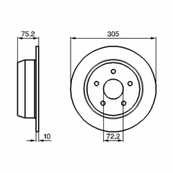 Disco freno BOSCH 0 986 478 771 posteriore, pieno, 1 Pezzo - Vista aggiuntiva 6