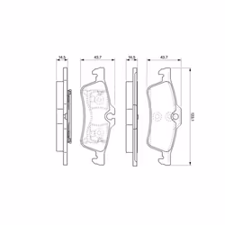 Set di pastiglie freno BOSCH 0 986 494 130, posteriore - Vista aggiuntiva 5