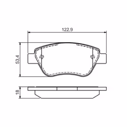 Set di pastiglie freno BOSCH 0 986 494 132, anteriore - Vista aggiuntiva 4