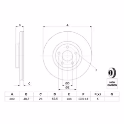 Disco freno BOSCH 0 986 479 171 anteriore, ventilato, altamente carbonizzato, 1 Pezzo - Vista aggiuntiva 7