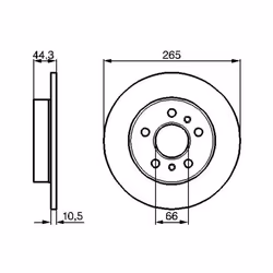 Disco freno BOSCH 0 986 478 757 posteriore, pieno, 1 Pezzo - Vista aggiuntiva 5