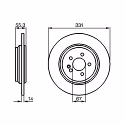 Disco freno BOSCH 0 986 478 995 posteriore, pieno, 1 Pezzo - Vista aggiuntiva 7