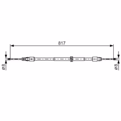 Cavo di trazione, freno di stazionamento BOSCH 1 987 482 024