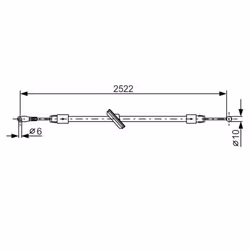 Indice: 1 987 482 029. Lunghezza [mm]: 2522. Numero del Produttore: 1 987 482 029. Produttore: BOSCH.