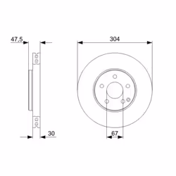 Disco freno BOSCH 0 986 479 333 anteriore, ventilato, altamente carbonizzato, 1 Pezzo - Vista aggiuntiva 6