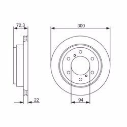 Disco freno BOSCH 0 986 479 373 posteriore, ventilato, 1 Pezzo - Vista aggiuntiva 7