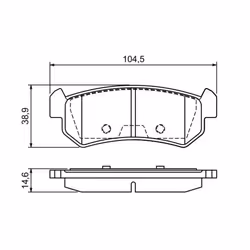Set di pastiglie freno BOSCH 0 986 494 133, posteriore - Vista aggiuntiva 4