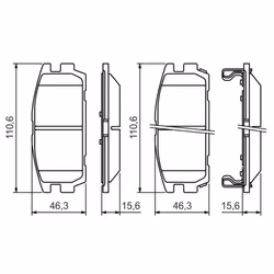 Set di pastiglie freno BOSCH 0 986 494 137, posteriore - Vista aggiuntiva 7