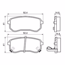 Set di pastiglie freno BOSCH 0 986 494 145, posteriore - Vista aggiuntiva 5