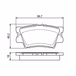 Set di pastiglie freno BOSCH 0 986 494 154, posteriore - Vista aggiuntiva 6