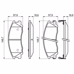 Set di pastiglie freno BOSCH 0 986 494 138, anteriore