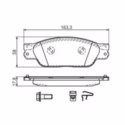 Set di pastiglie freno BOSCH 0 986 494 141, anteriore - Vista aggiuntiva 4