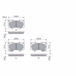 Set di pastiglie freno BOSCH 0 986 494 153, anteriore - Vista aggiuntiva 5
