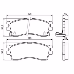Set di pastiglie freno BOSCH 0 986 494 144, anteriore - Vista aggiuntiva 5
