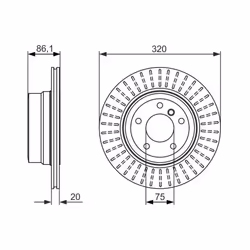 Disco freno BOSCH 0 986 479 351 posteriore, ventilato, altamente carbonizzato, 1 Pezzo - Vista aggiuntiva 5