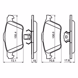 Set di pastiglie freno BOSCH 0 986 494 158, anteriore - Vista aggiuntiva 7
