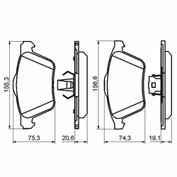 Set di pastiglie freno BOSCH 0 986 494 159, anteriore - Vista aggiuntiva 5