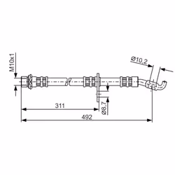 Tubo flessibile del freno BOSCH 1 987 481 134 - Vista aggiuntiva 5