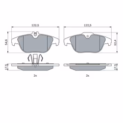 Set di pastiglie freno BOSCH 0 986 494 162, posteriore - Vista aggiuntiva 5