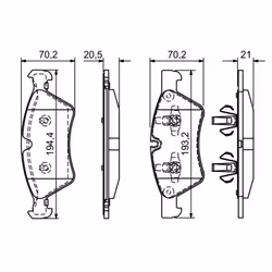 Set di pastiglie freno BOSCH 0 986 494 165, anteriore - Vista aggiuntiva 4