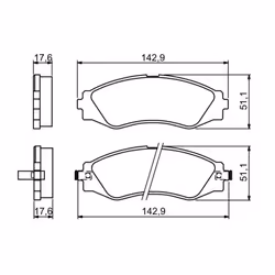 Set di pastiglie freno BOSCH 0 986 494 173, anteriore - Vista aggiuntiva 8