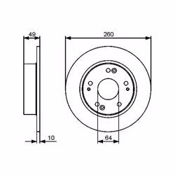 Disco freno BOSCH 0 986 479 450 posteriore, pieno, 1 Pezzo - Vista aggiuntiva 4