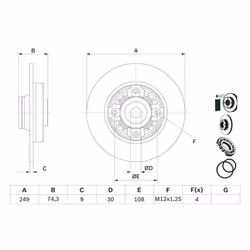 Disco freno BOSCH 0 986 479 400 posteriore, pieno, 1 Pezzo - Vista aggiuntiva 6