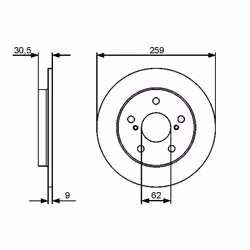 Disco freno BOSCH 0 986 479 418 posteriore, pieno, 1 Pezzo - Vista aggiuntiva 7