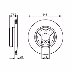 Disco freno BOSCH 0 986 479 443 posteriore, ventilato, altamente carbonizzato, 1 Pezzo - Vista aggiuntiva 6