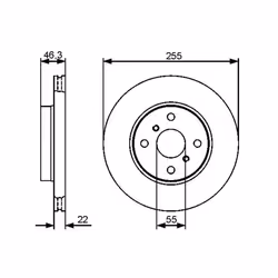 Disco freno BOSCH 0 986 479 430 anteriore, ventilato, 1 Pezzo - Vista aggiuntiva 7