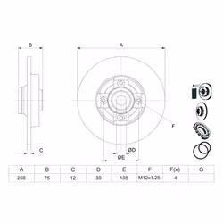 Disco freno BOSCH 0 986 479 387 posteriore, pieno, 1 Pezzo - Vista aggiuntiva 8