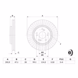 Disco freno BOSCH 0 986 479 456 anteriore, ventilato, 1 Pezzo - Vista aggiuntiva 7