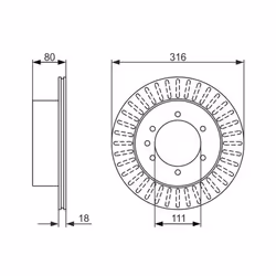 Disco freno BOSCH 0 986 479 385 posteriore, ventilato, 1 Pezzo - Vista aggiuntiva 7