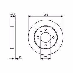 Disco freno BOSCH 0 986 479 484 posteriore, pieno, 1 Pezzo - Vista aggiuntiva 6
