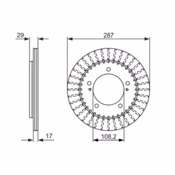 Disco freno BOSCH 0 986 479 486 anteriore, ventilato, 1 Pezzo - Vista aggiuntiva 6