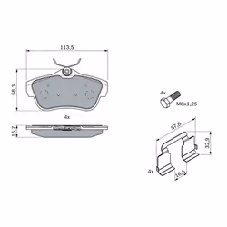 Set di pastiglie freno BOSCH 0 986 494 192, posteriore - Vista aggiuntiva 5