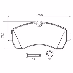 Set di pastiglie freno BOSCH 0 986 494 194, anteriore - Vista aggiuntiva 7