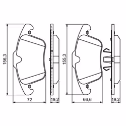 Set di pastiglie freno BOSCH 0 986 494 209, anteriore - Vista aggiuntiva 8