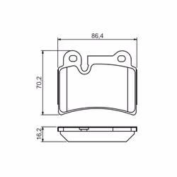 Set di pastiglie freno BOSCH 0 986 494 210, posteriore - Vista aggiuntiva 7